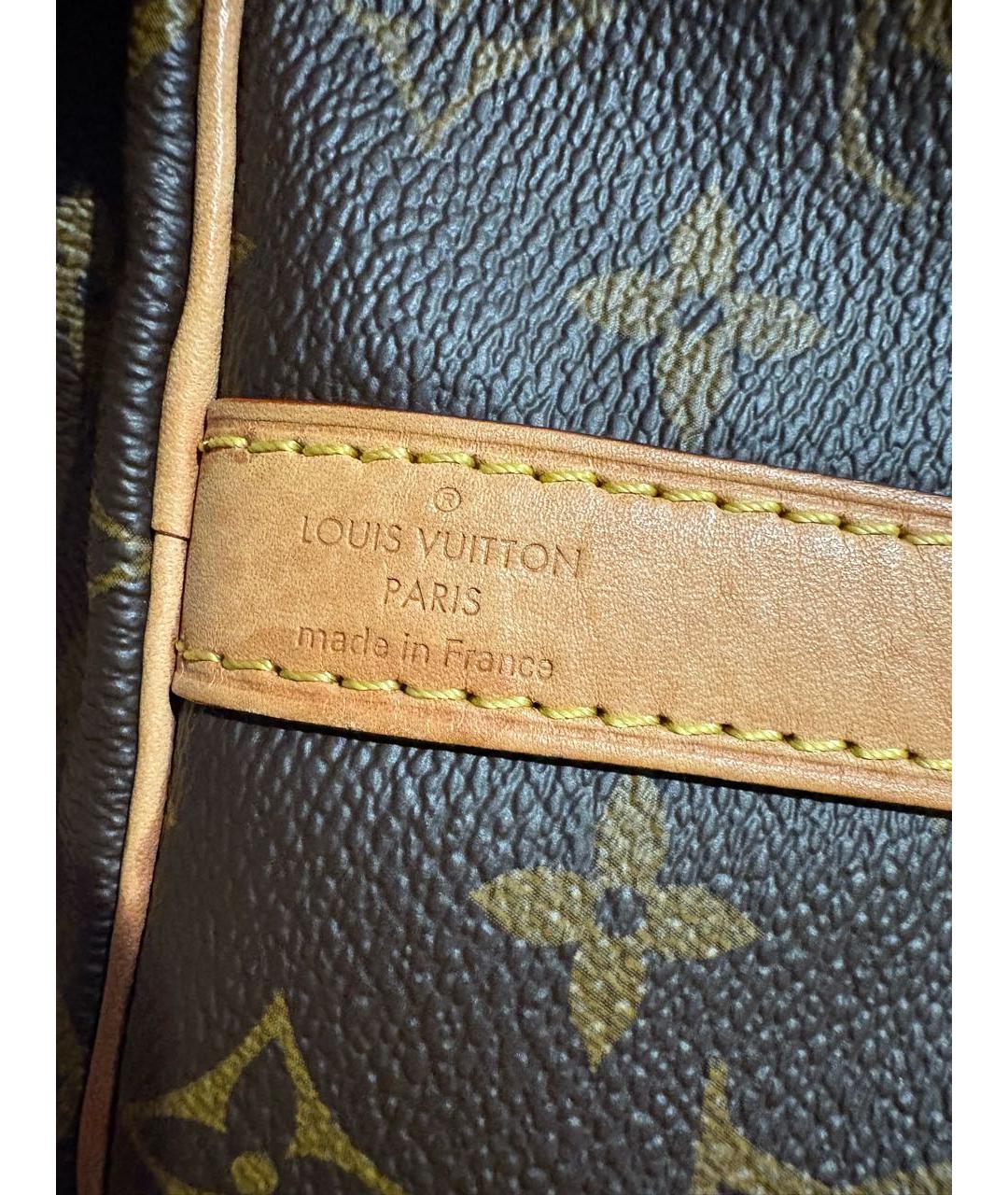 LOUIS VUITTON Коричневая канва сумка с короткими ручками, фото 5