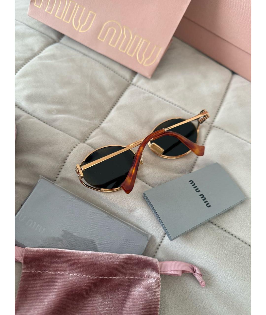 MIU MIU Коричневые солнцезащитные очки, фото 6
