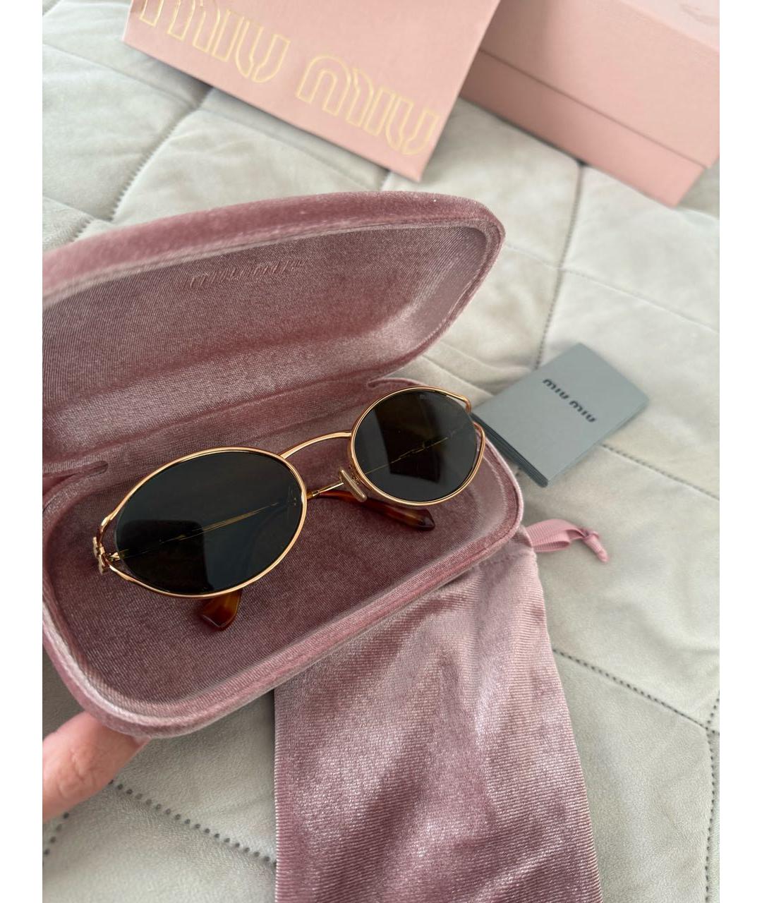 MIU MIU Коричневые солнцезащитные очки, фото 5