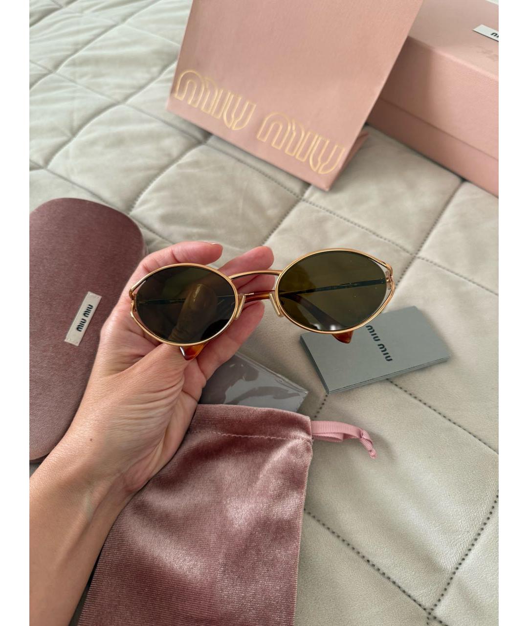 MIU MIU Коричневые солнцезащитные очки, фото 7