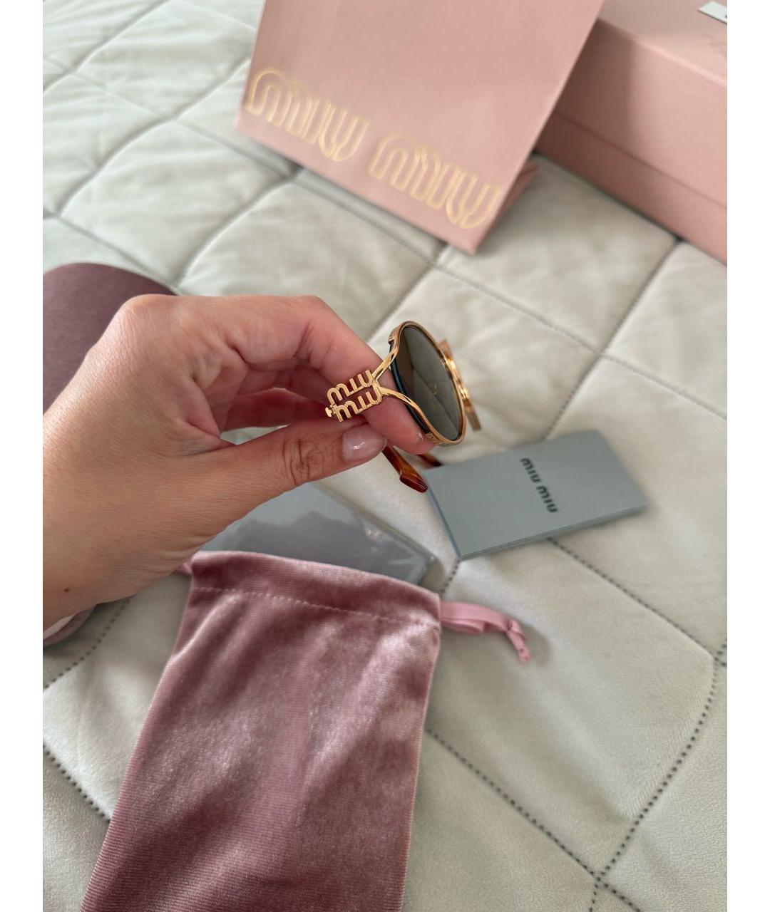 MIU MIU Коричневые солнцезащитные очки, фото 3