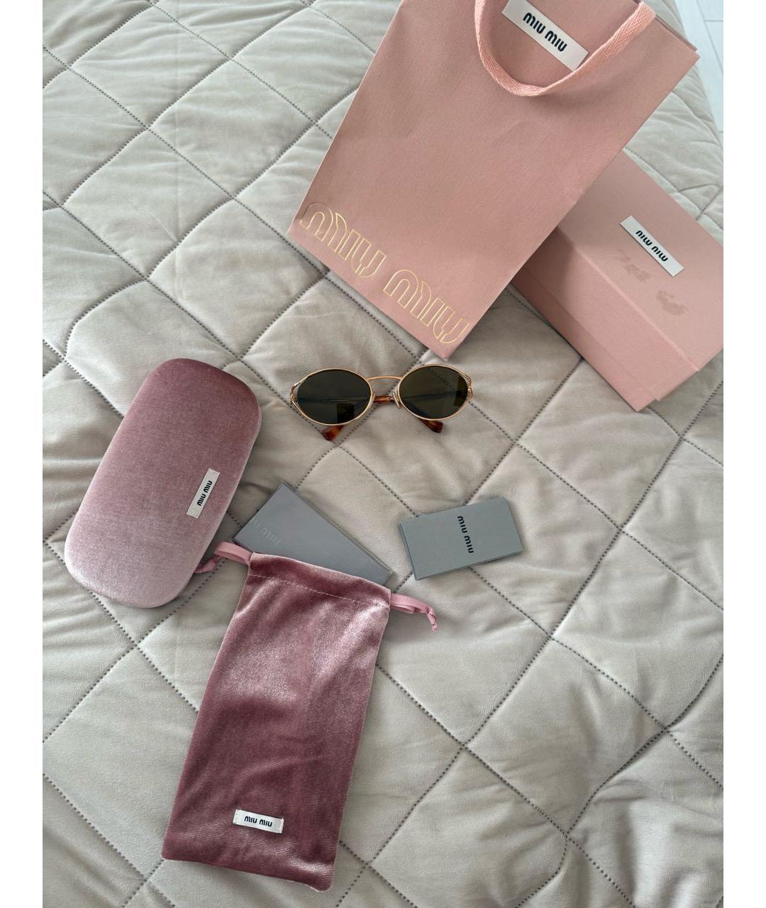 MIU MIU Коричневые солнцезащитные очки, фото 4