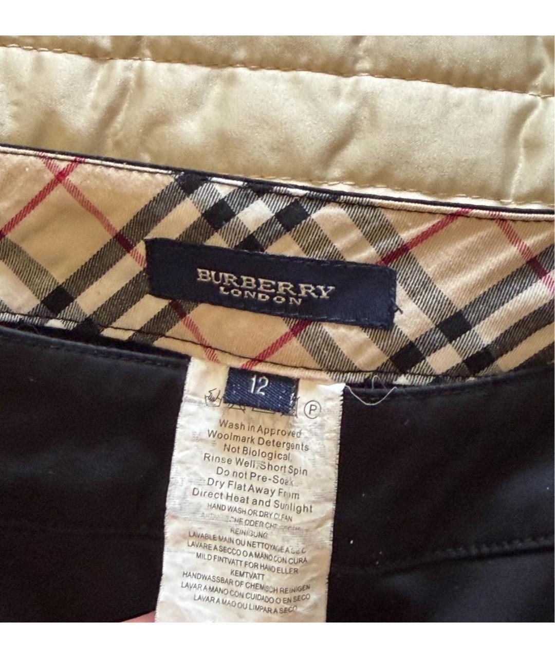 BURBERRY Черные хлопковые бриджи, фото 5