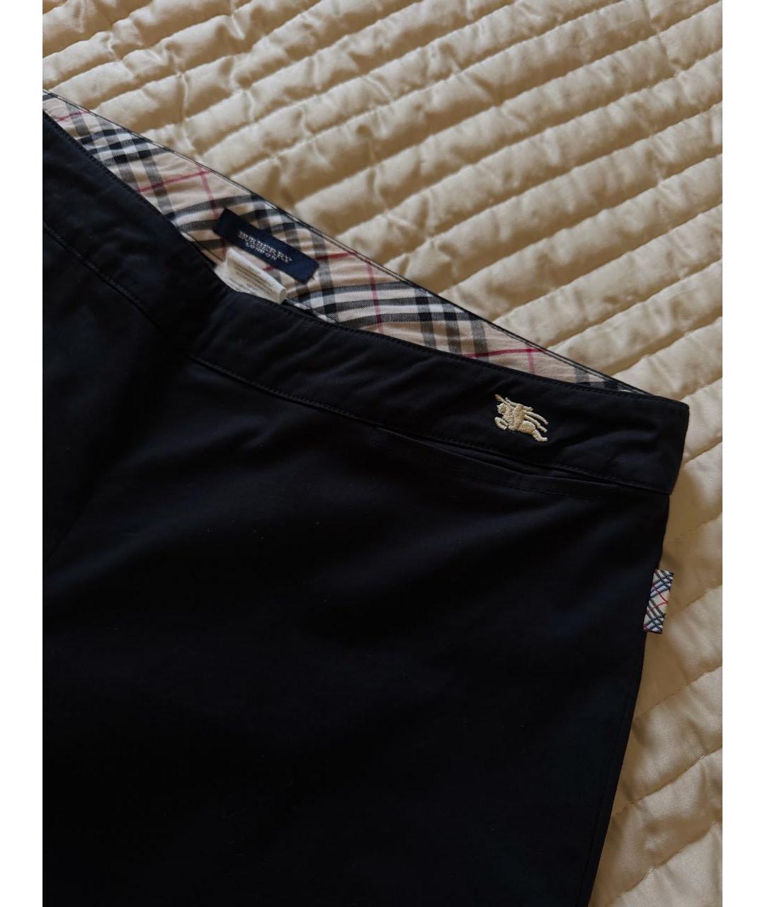 BURBERRY Черные хлопковые бриджи, фото 4