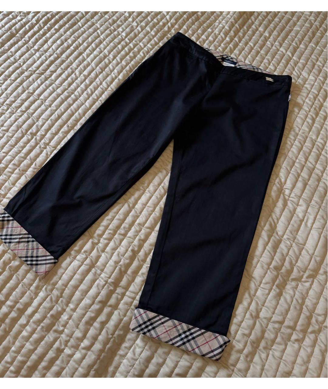 BURBERRY Черные хлопковые бриджи, фото 2