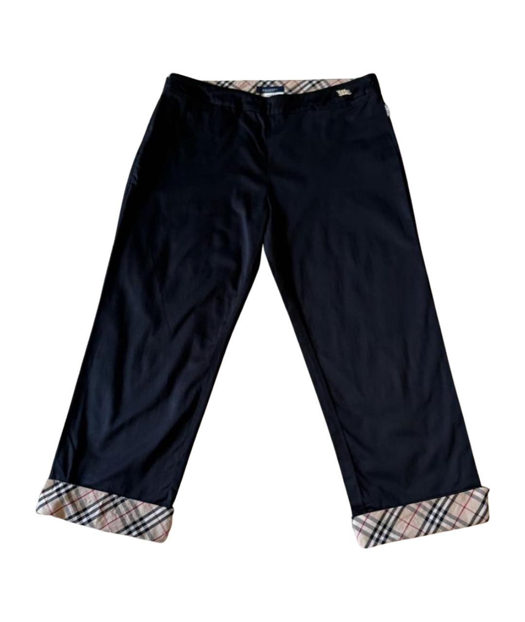BURBERRY Черные хлопковые бриджи, фото 1