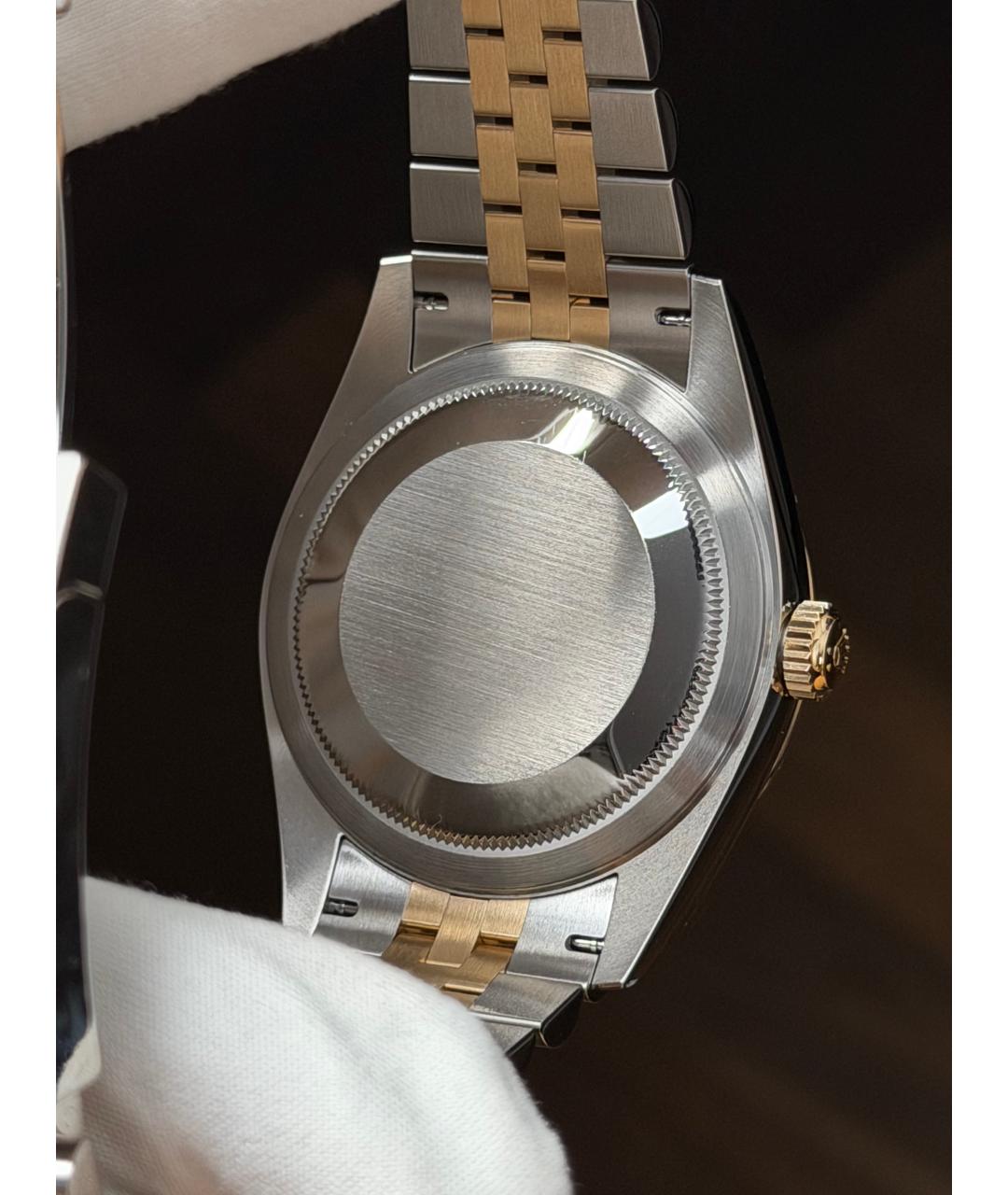 ROLEX Черные часы из желтого золота, фото 8