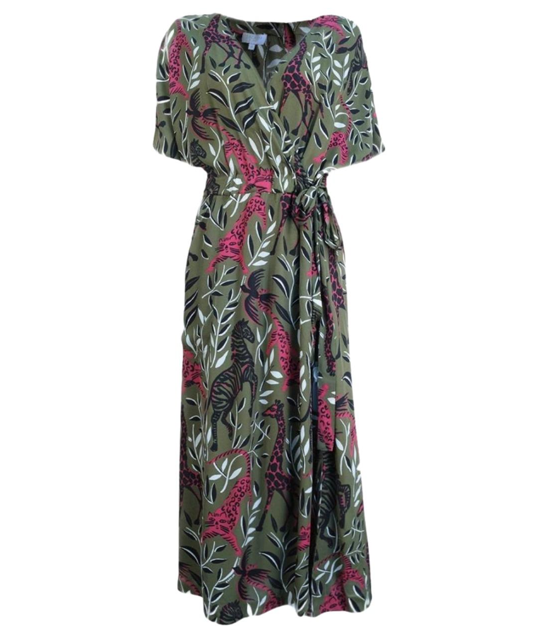 ESCADA Хаки вискозное повседневное платье, фото 1