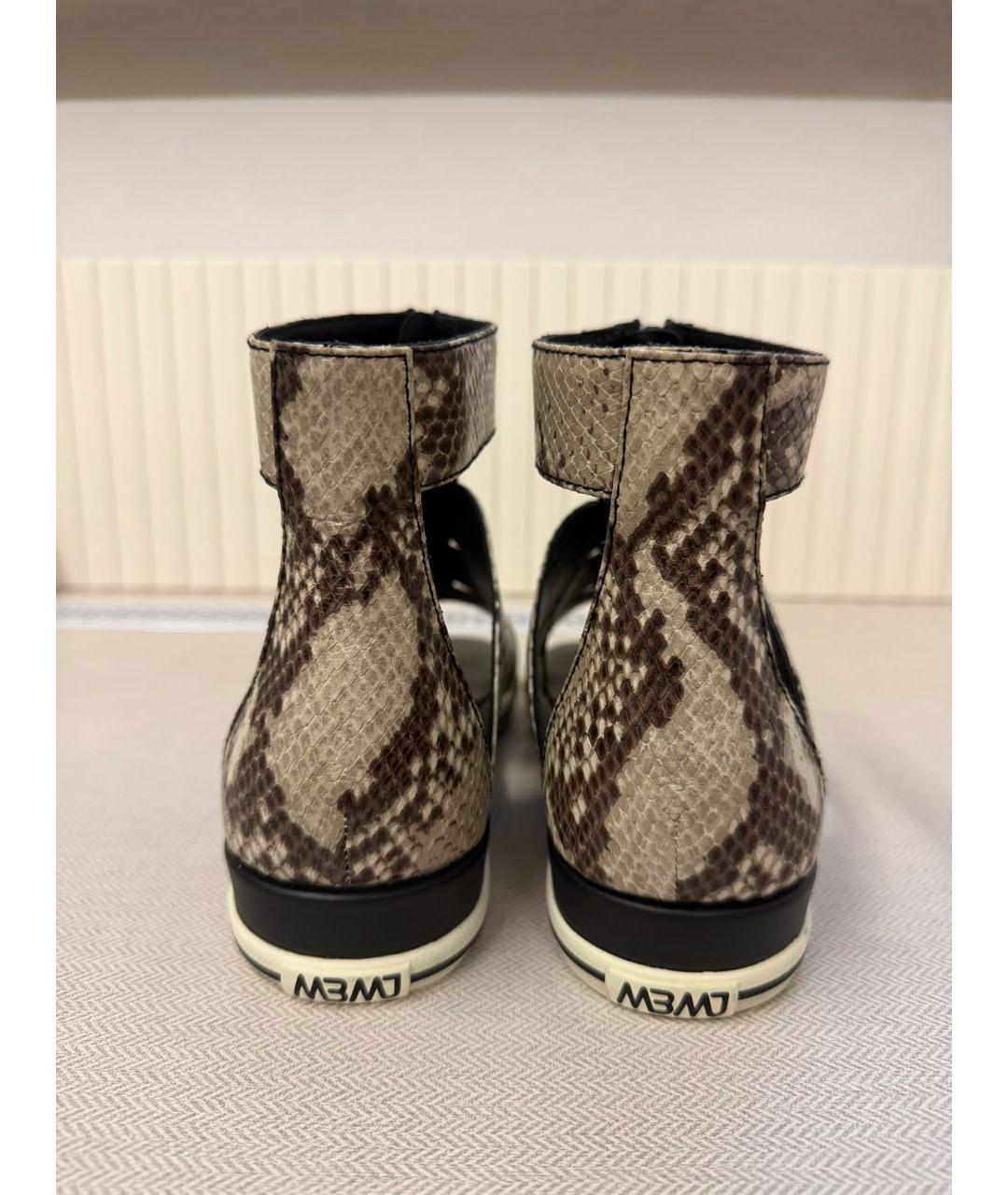 MARC BY MARC JACOBS Хаки кожаные босоножки, фото 4