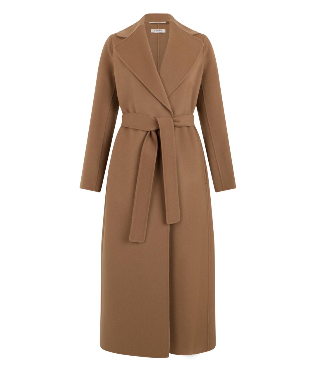 'S MAX MARA Бежевое шерстяное пальто, фото 1
