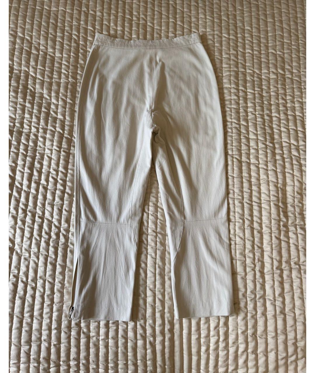 WEEKEND MAX MARA Бежевые хлопковые бриджи, фото 2