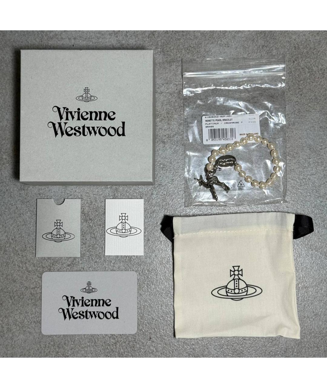 VIVIENNE WESTWOOD Бежевый браслет, фото 7
