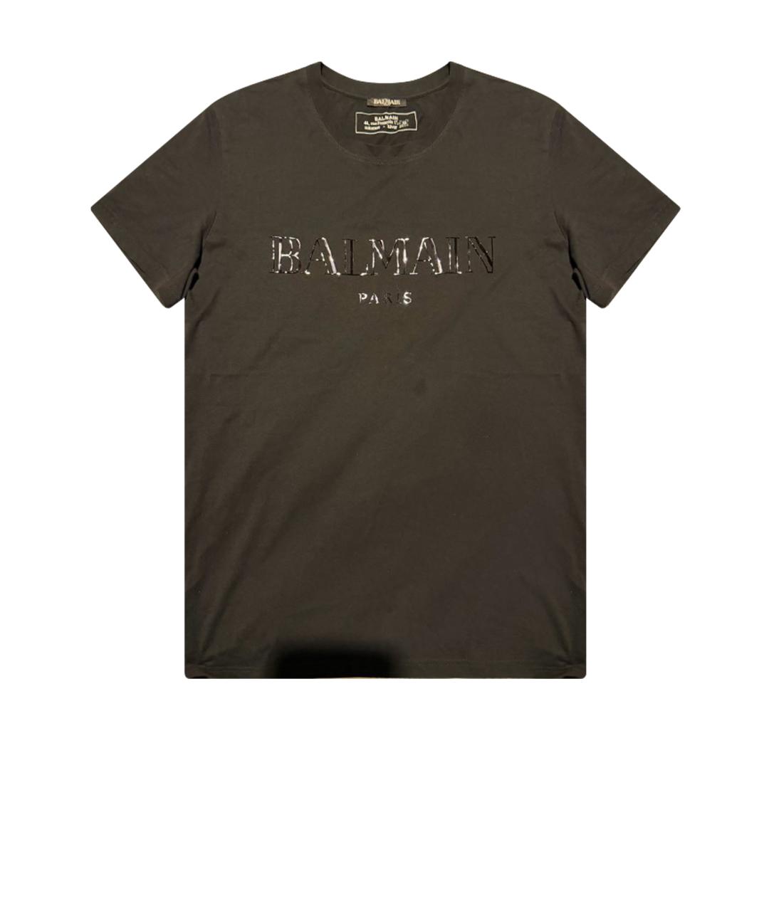 BALMAIN Черная хлопковая футболка, фото 1