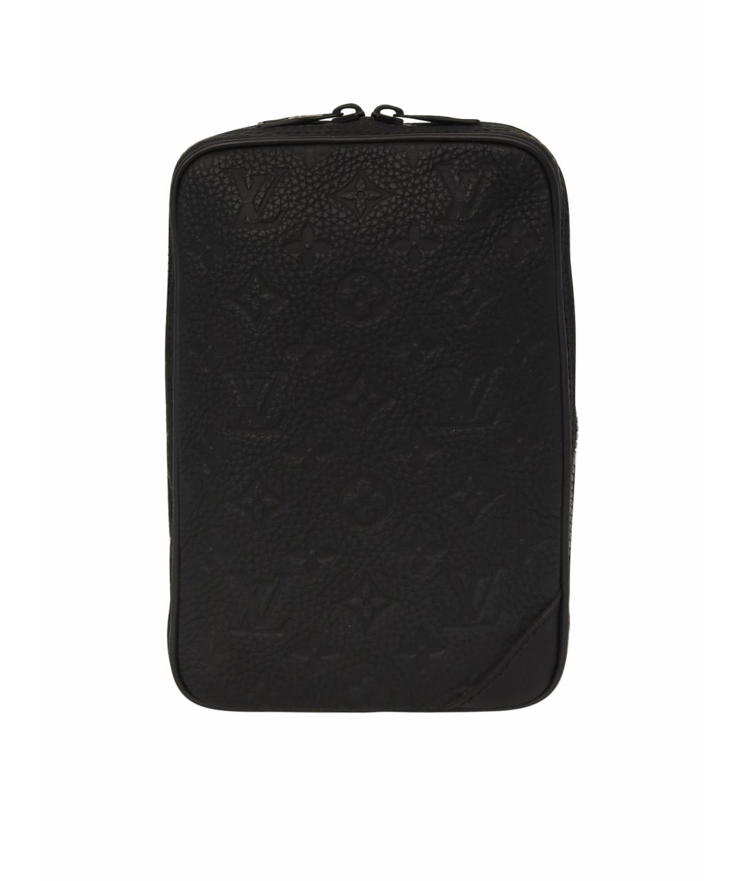 LOUIS VUITTON Черная кожаная сумка на плечо, фото 1