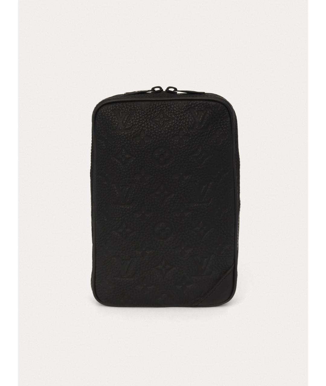 LOUIS VUITTON Черная кожаная сумка на плечо, фото 8
