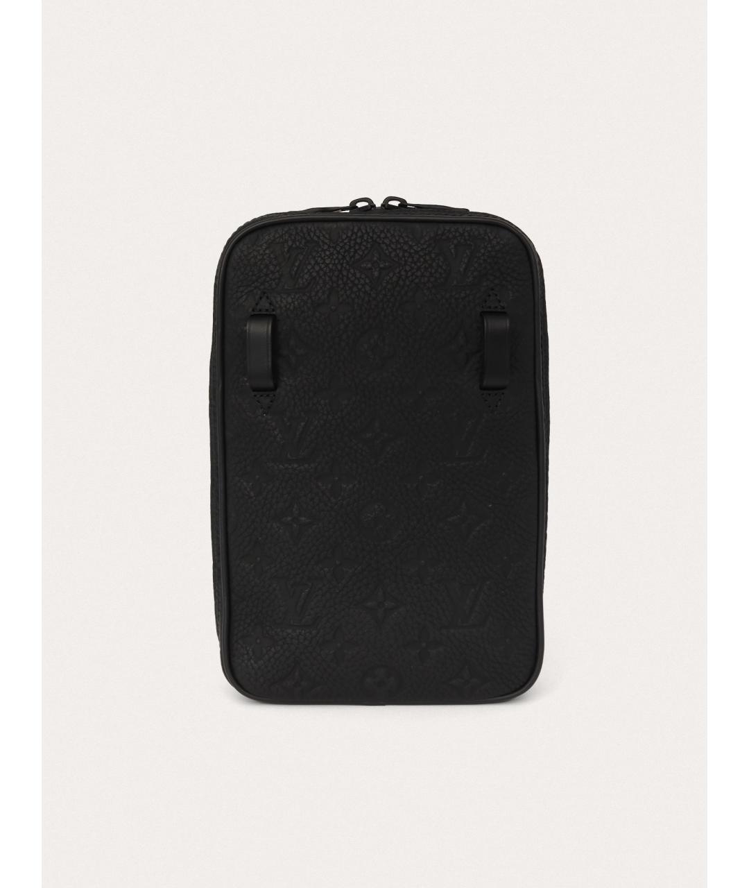LOUIS VUITTON Черная кожаная сумка на плечо, фото 7