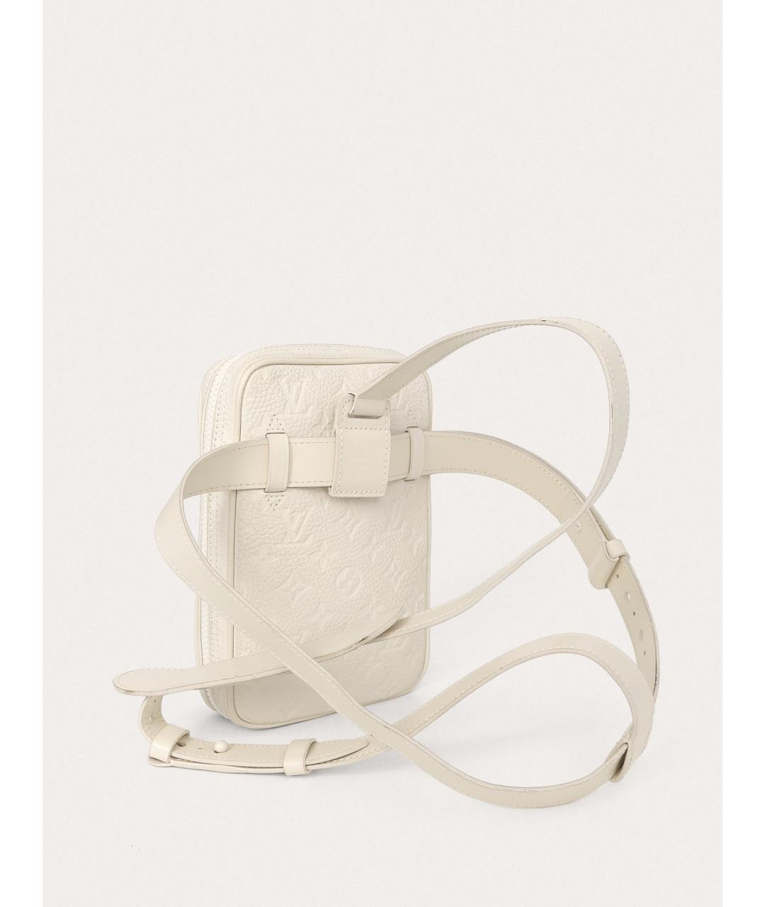 LOUIS VUITTON Белая кожаная сумка на плечо, фото 4