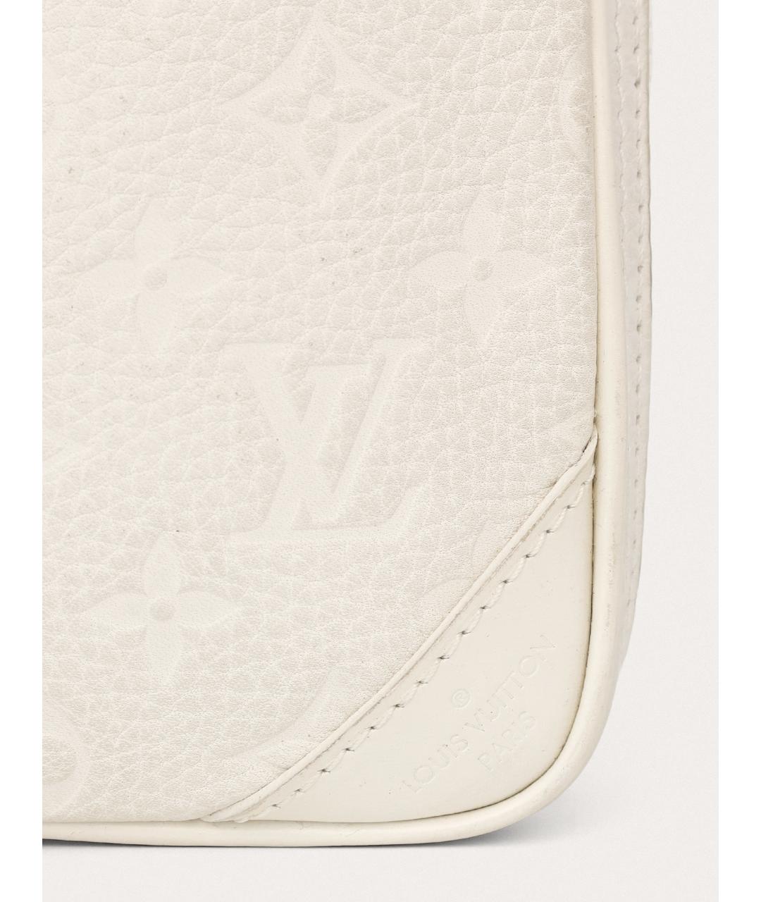 LOUIS VUITTON Белая кожаная сумка на плечо, фото 5