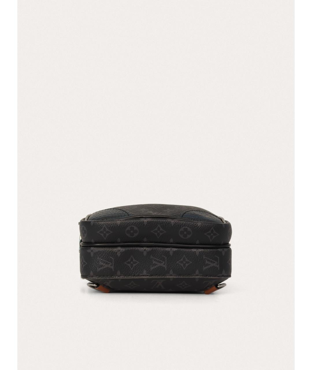 LOUIS VUITTON Черная кожаная сумка на плечо, фото 4