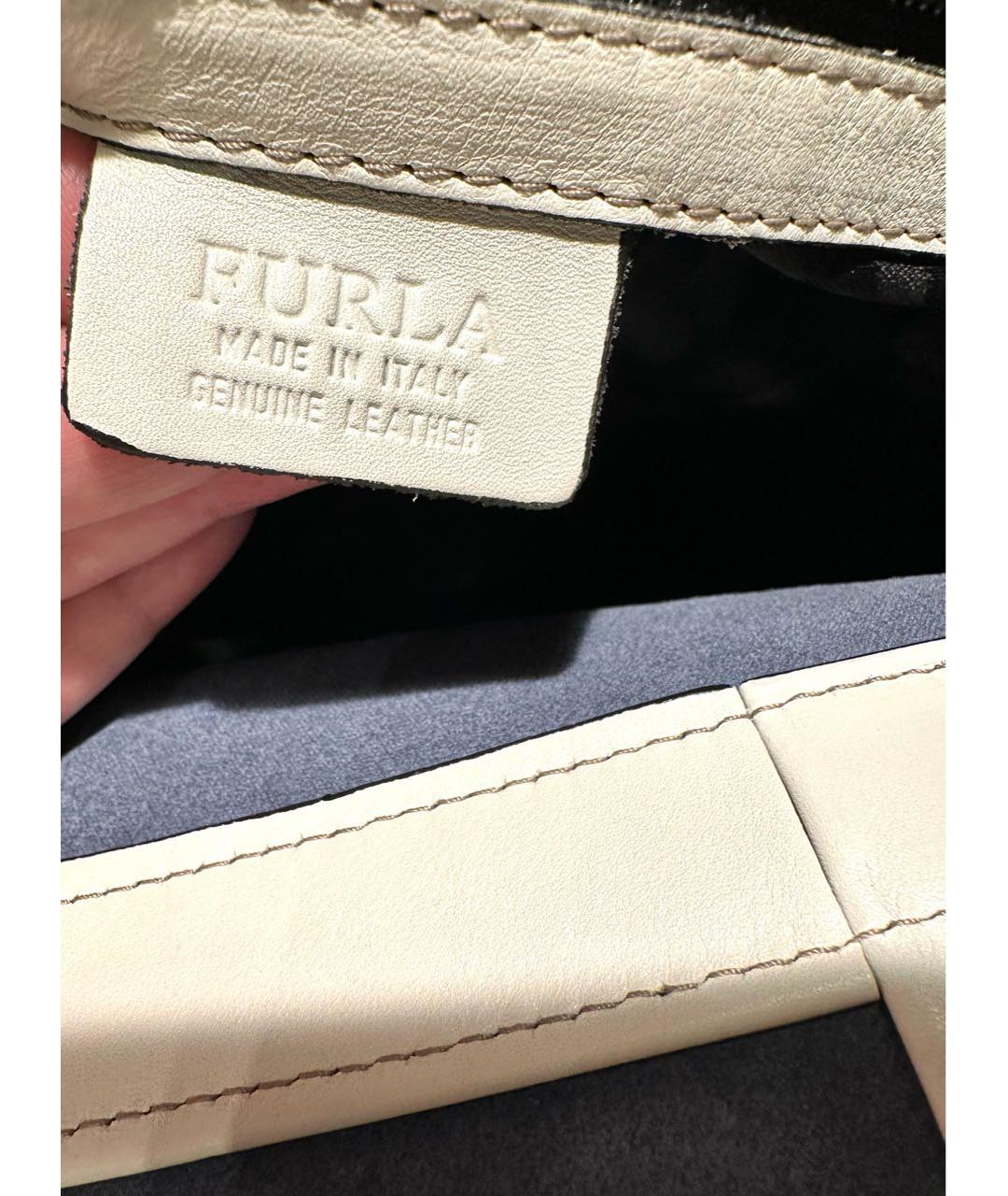 FURLA Белая кожаная сумка тоут, фото 6