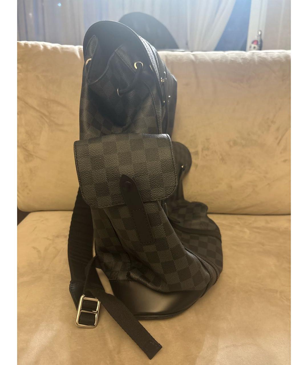 LOUIS VUITTON Серый канва рюкзак, фото 2