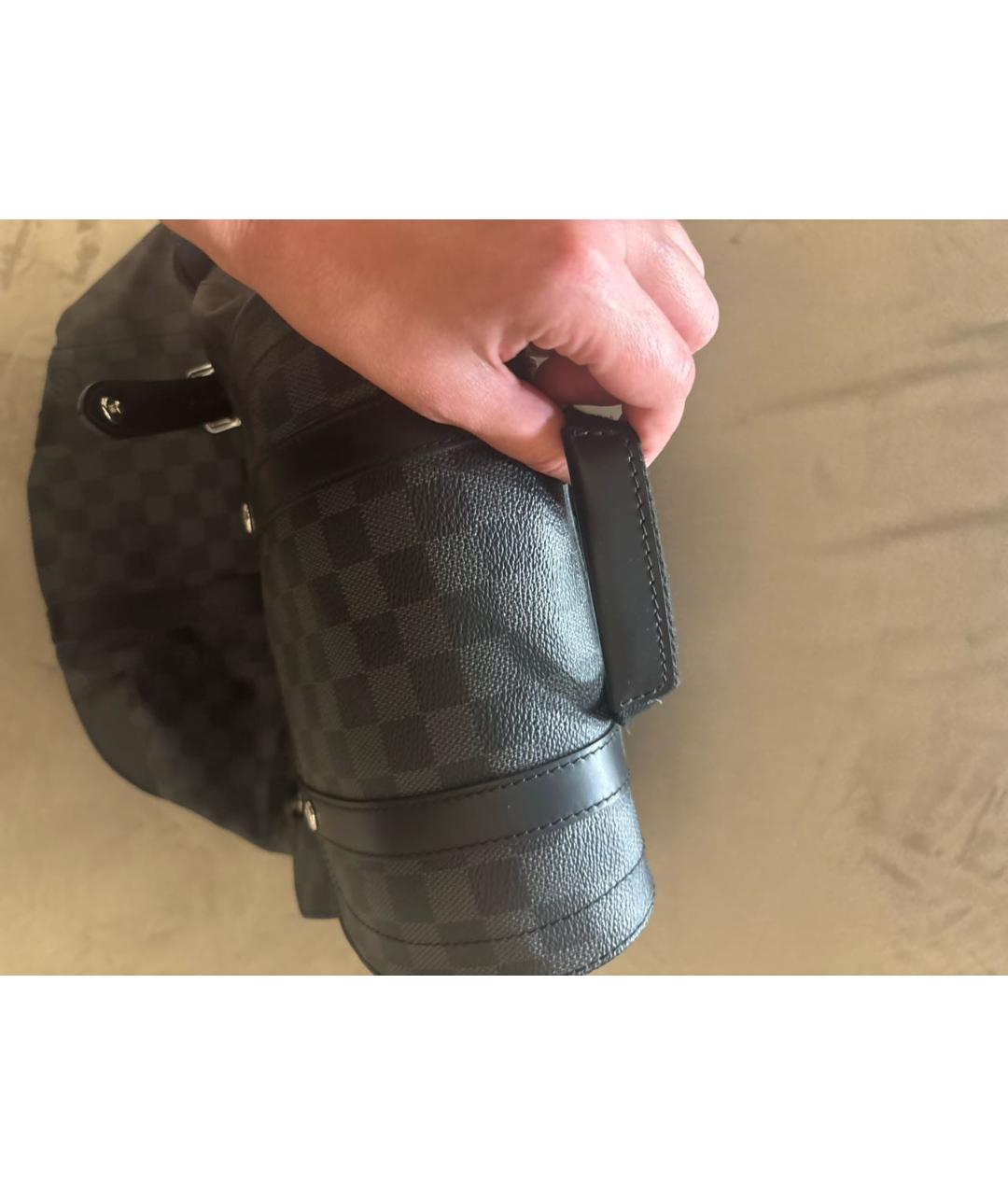 LOUIS VUITTON Серый канва рюкзак, фото 8