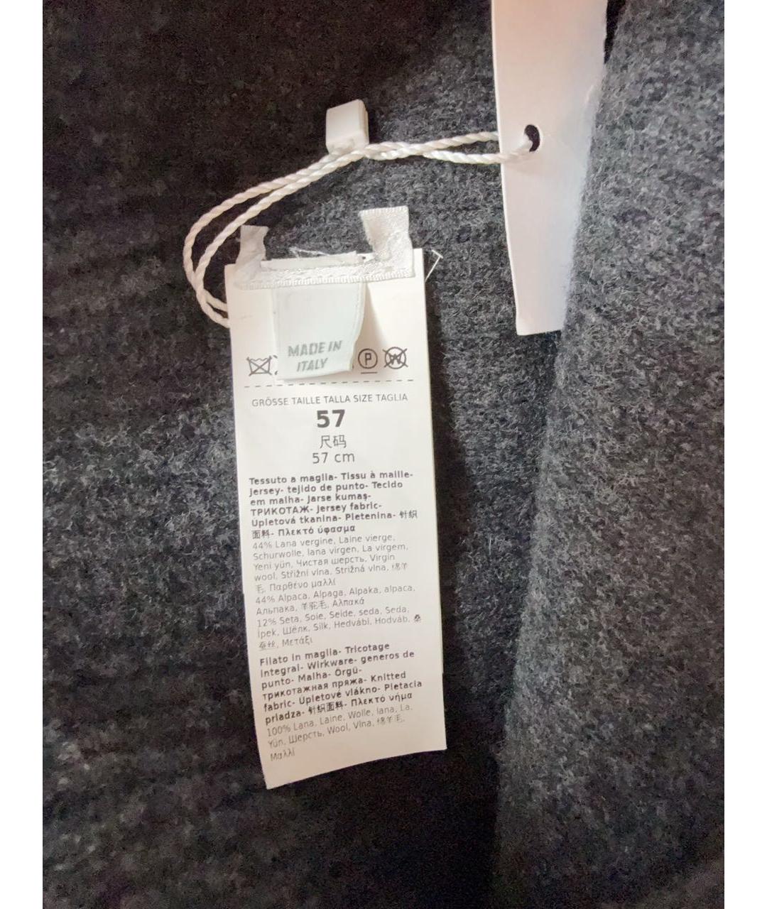 MAX MARA Серая шерстяная шапка, фото 4