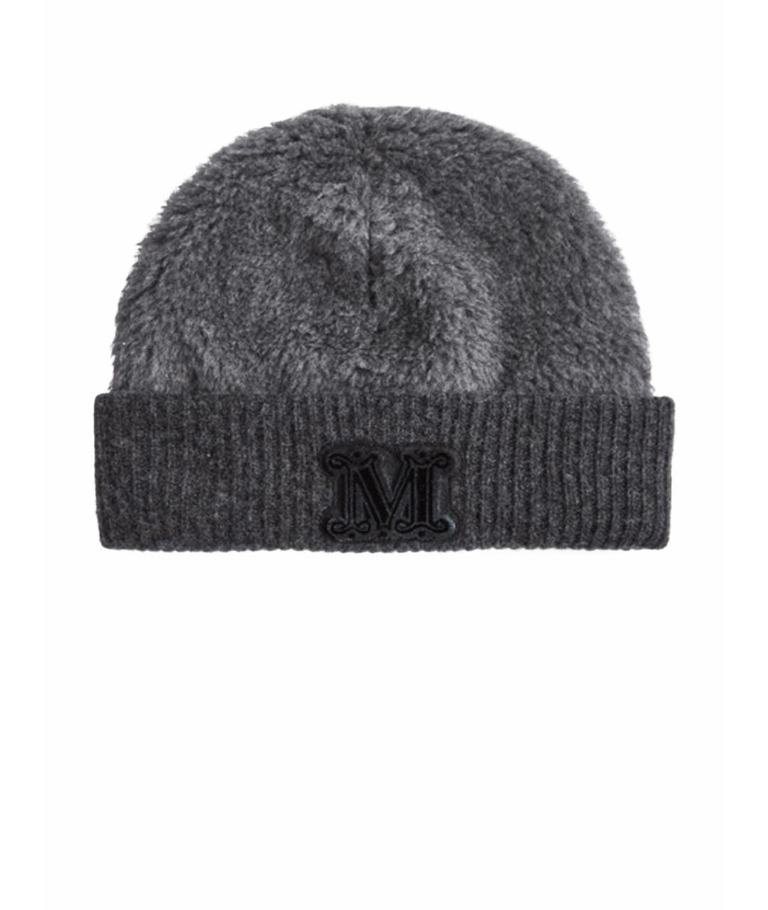 MAX MARA Серая шерстяная шапка, фото 1
