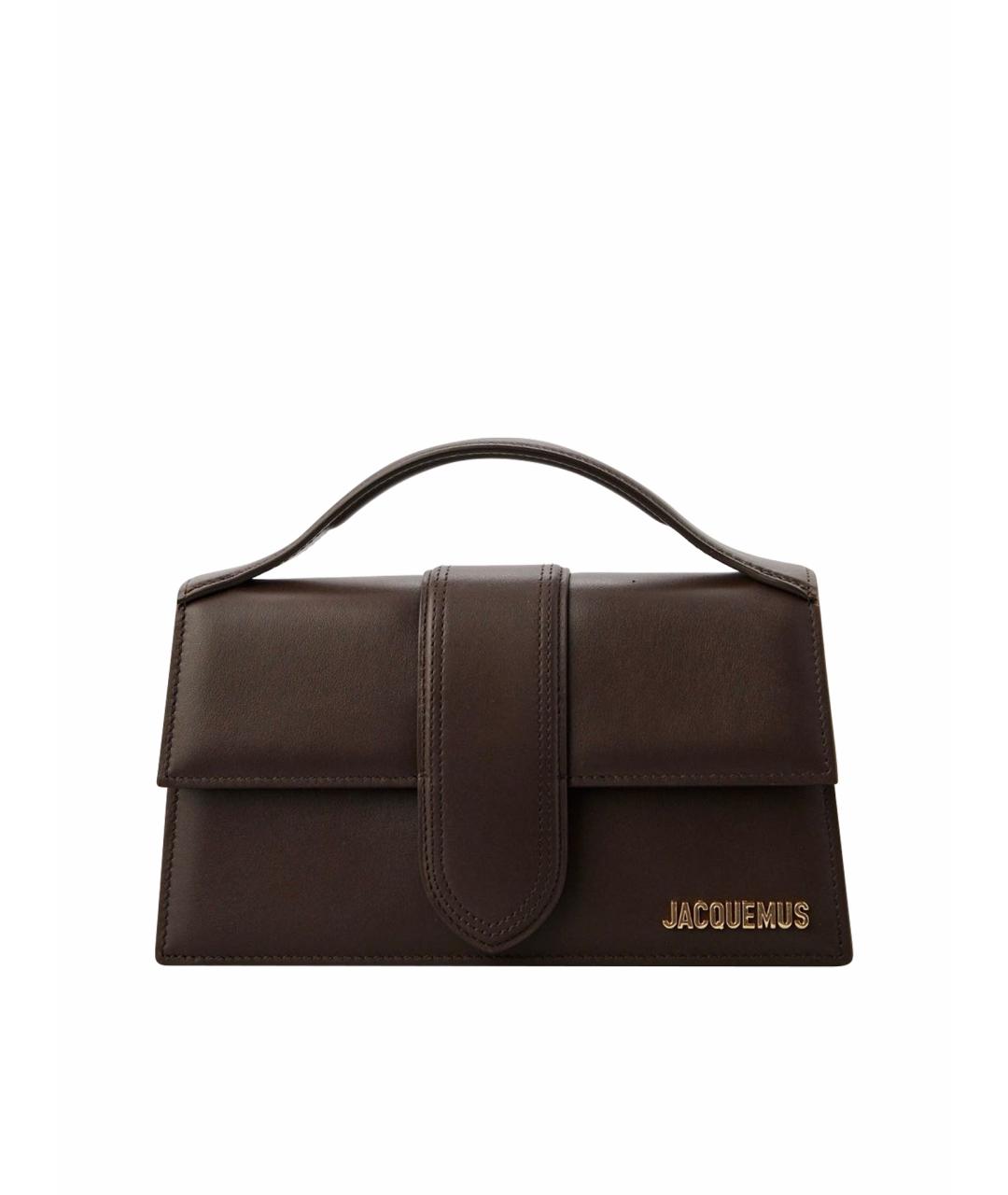 JACQUEMUS Коричневая кожаная сумка через плечо, фото 1