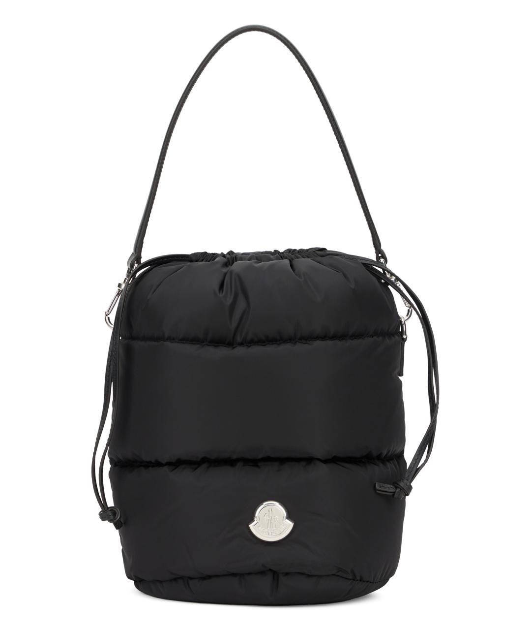 MONCLER Черная нейлоновая сумка с короткими ручками, фото 1