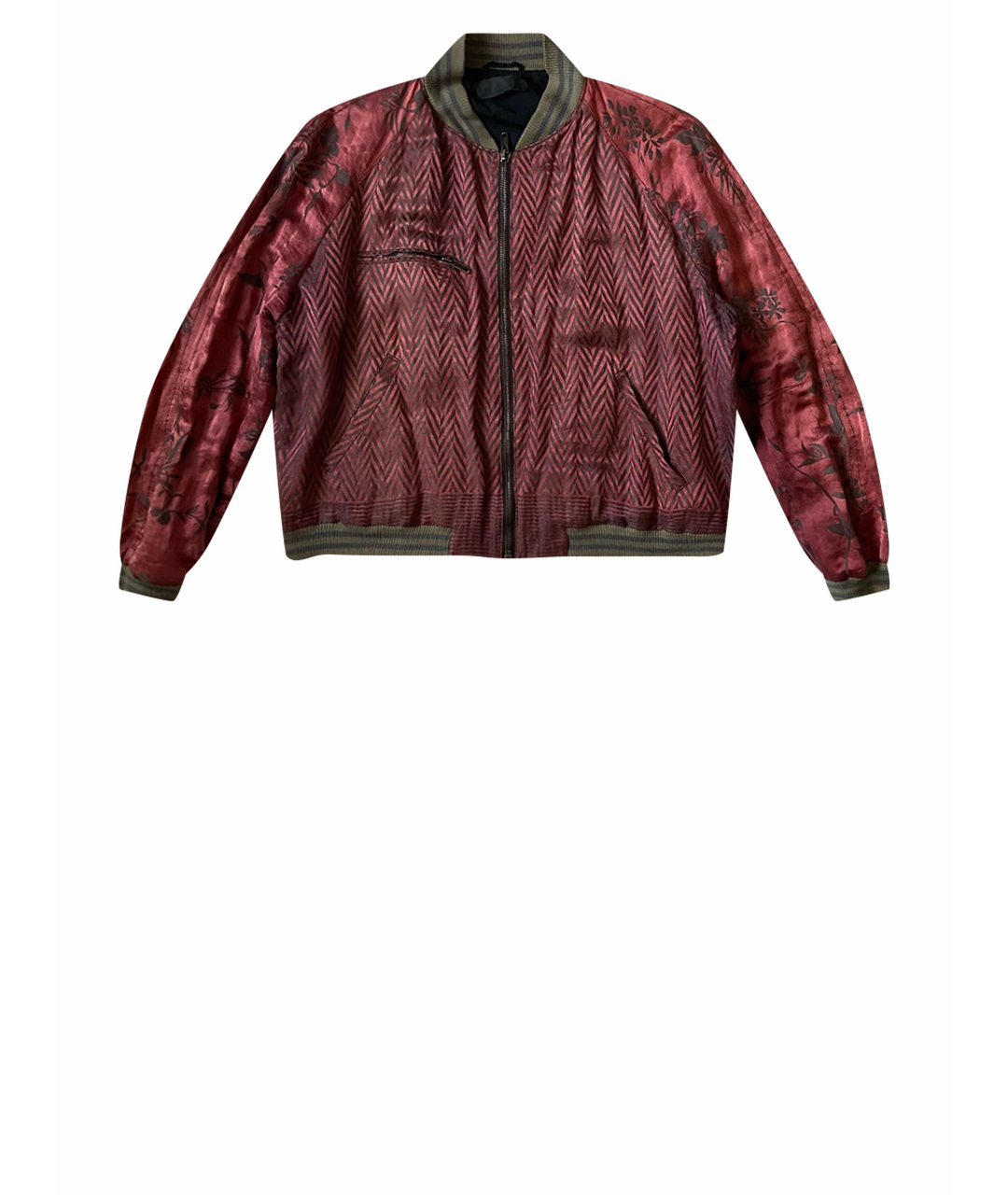 HAIDER ACKERMANN Бордовая шелковая куртка, фото 1