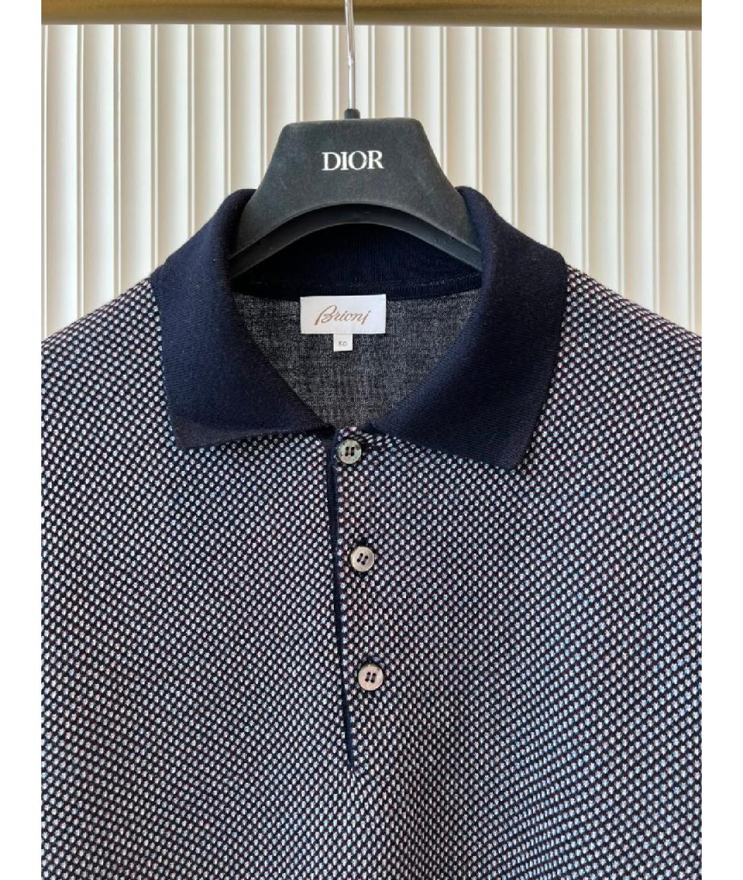 BRIONI Темно-синий хлопковый джемпер / свитер, фото 3