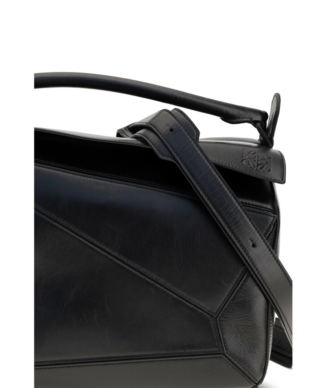 LOEWE Черная кожаная сумка на плечо, фото 4