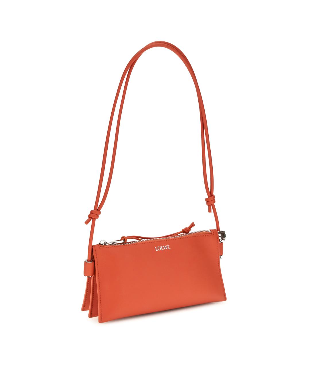 LOEWE Оранжевая кожаная сумка через плечо, фото 2