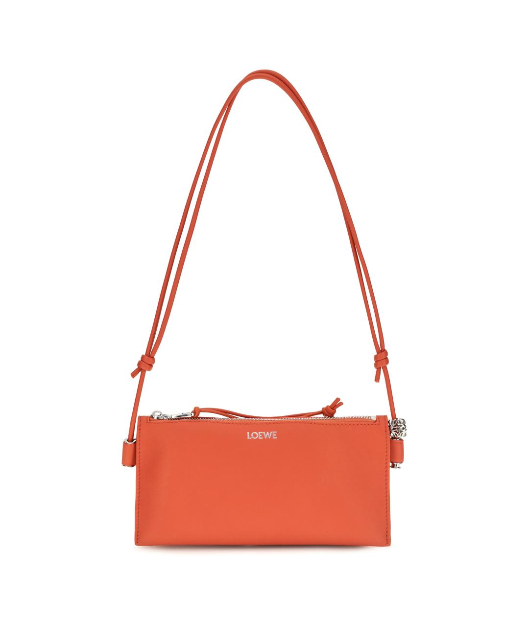 LOEWE Оранжевая кожаная сумка через плечо, фото 1
