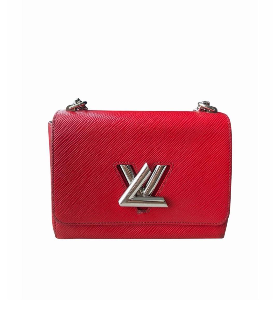 LOUIS VUITTON Красная кожаная сумка через плечо, фото 9