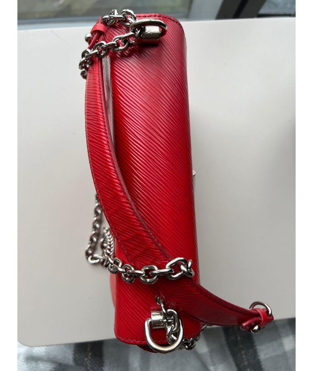 LOUIS VUITTON Красная кожаная сумка через плечо, фото 6