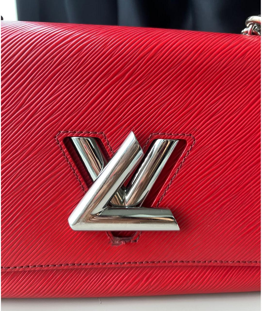 LOUIS VUITTON Красная кожаная сумка через плечо, фото 4