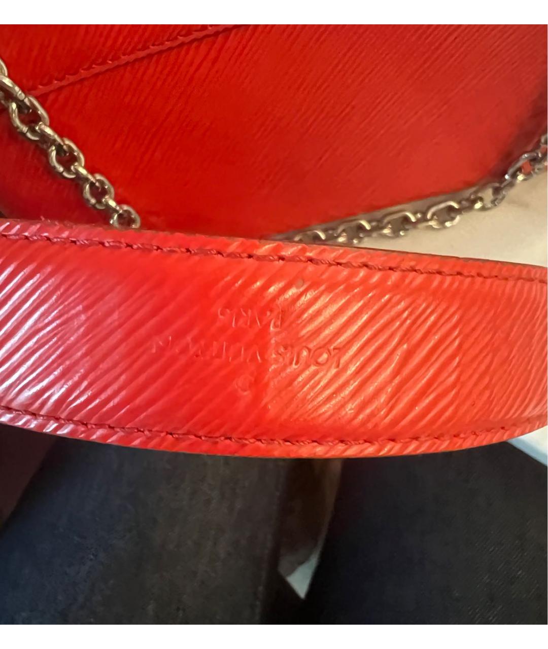 LOUIS VUITTON Красная кожаная сумка через плечо, фото 8