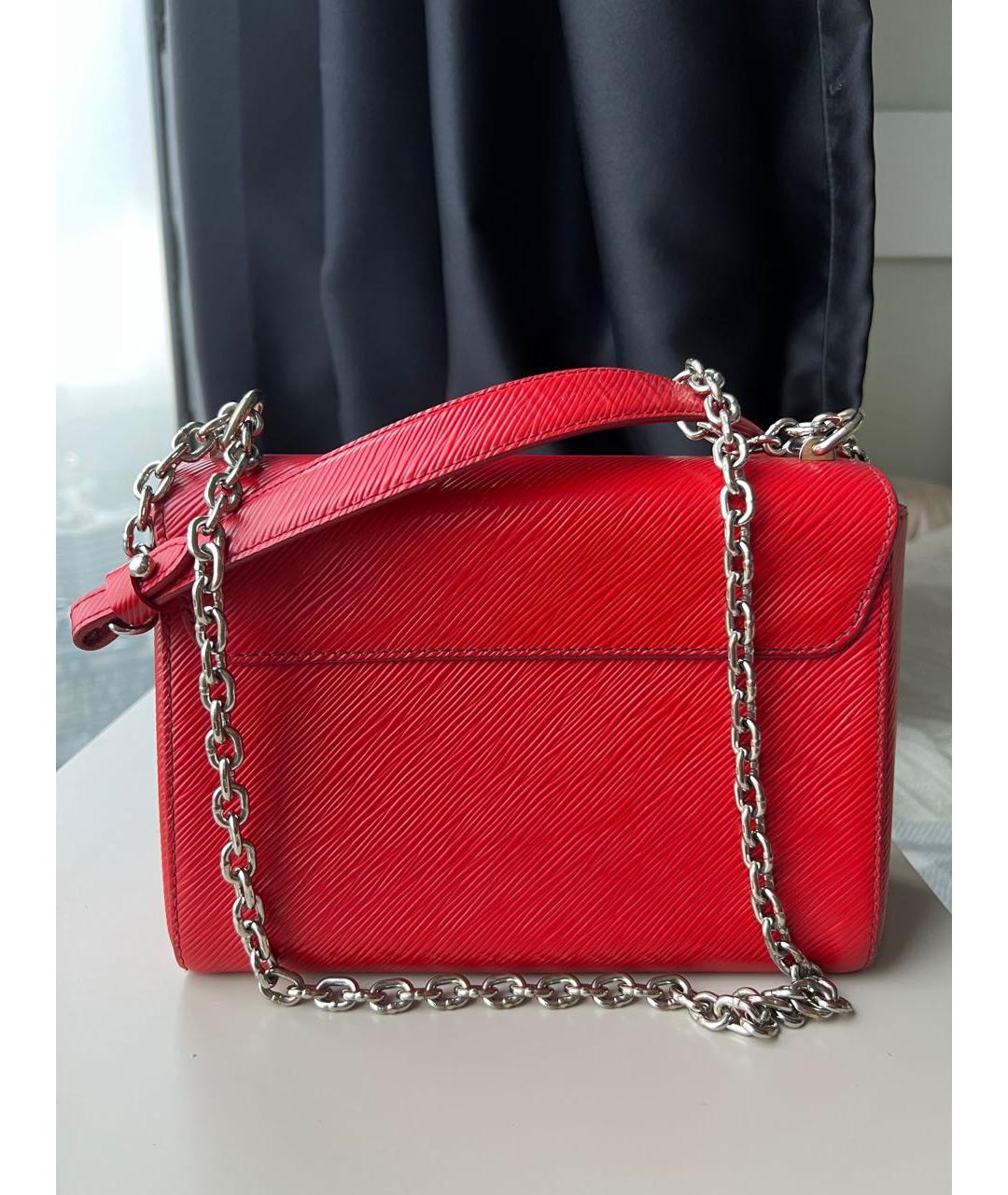 LOUIS VUITTON Красная кожаная сумка через плечо, фото 3