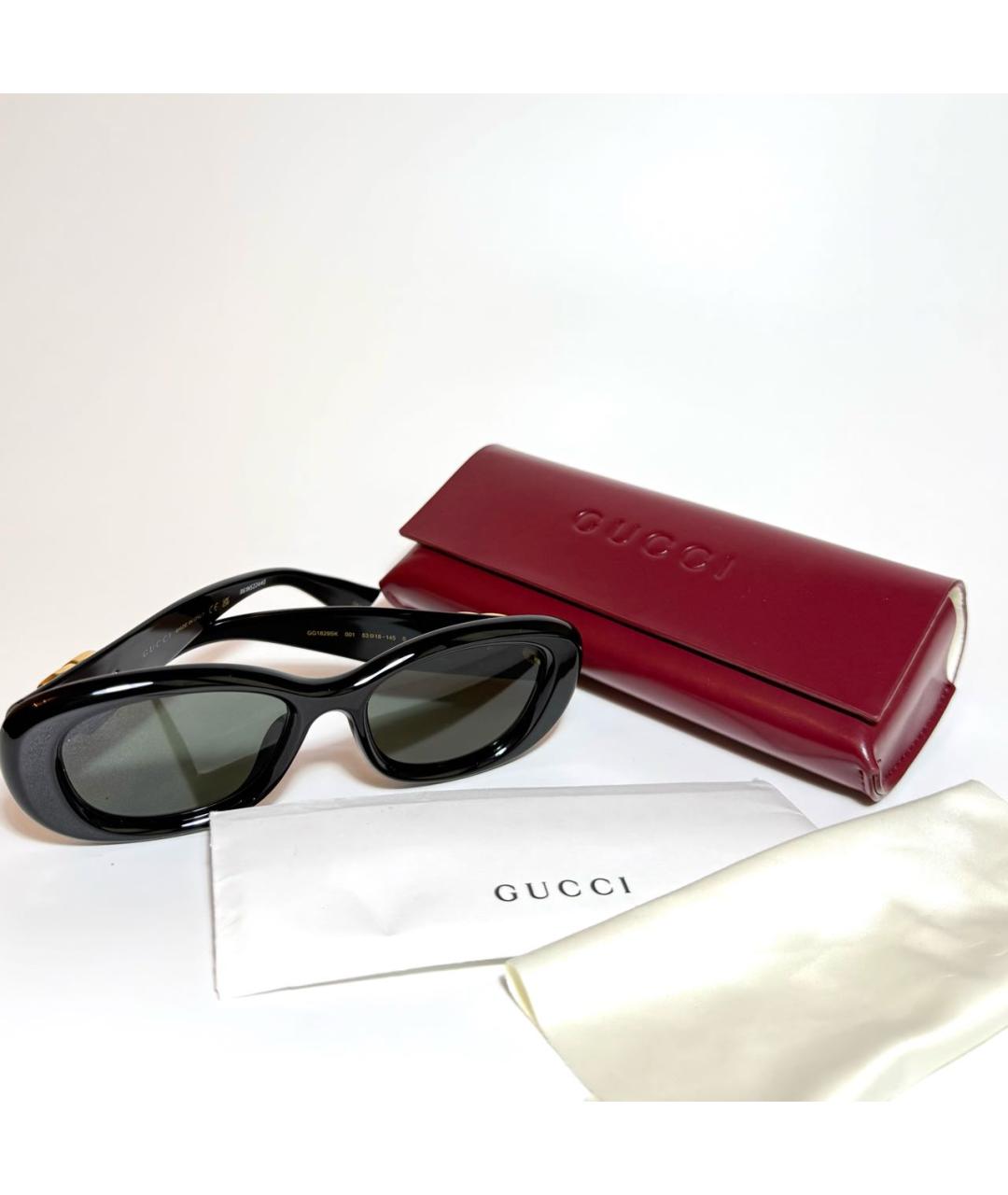 GUCCI Черные пластиковые солнцезащитные очки, фото 5