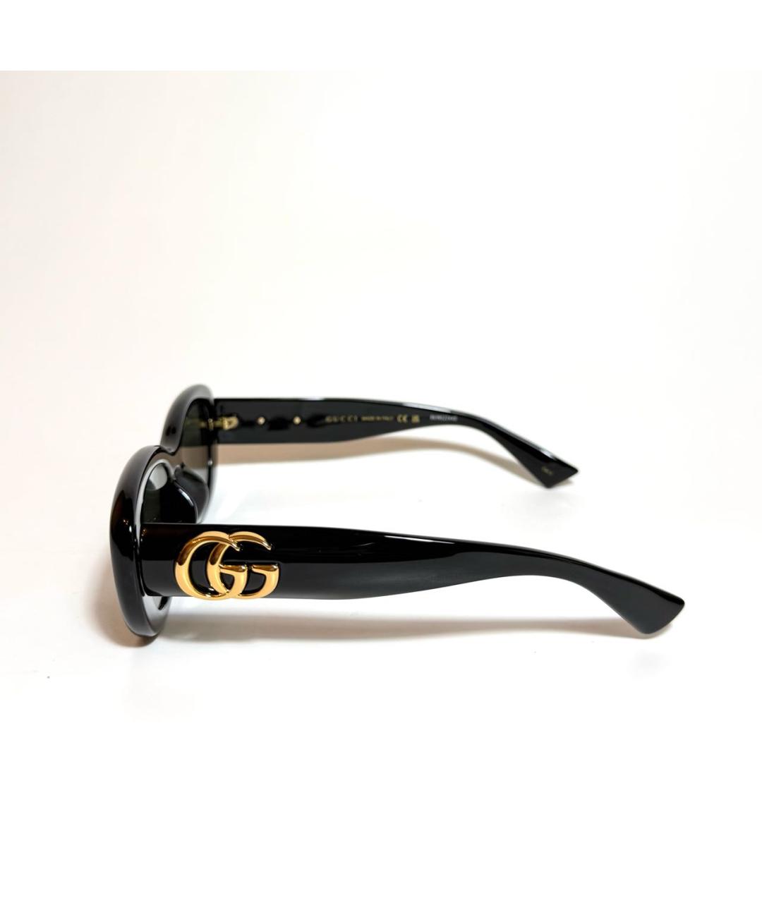 GUCCI Черные пластиковые солнцезащитные очки, фото 3