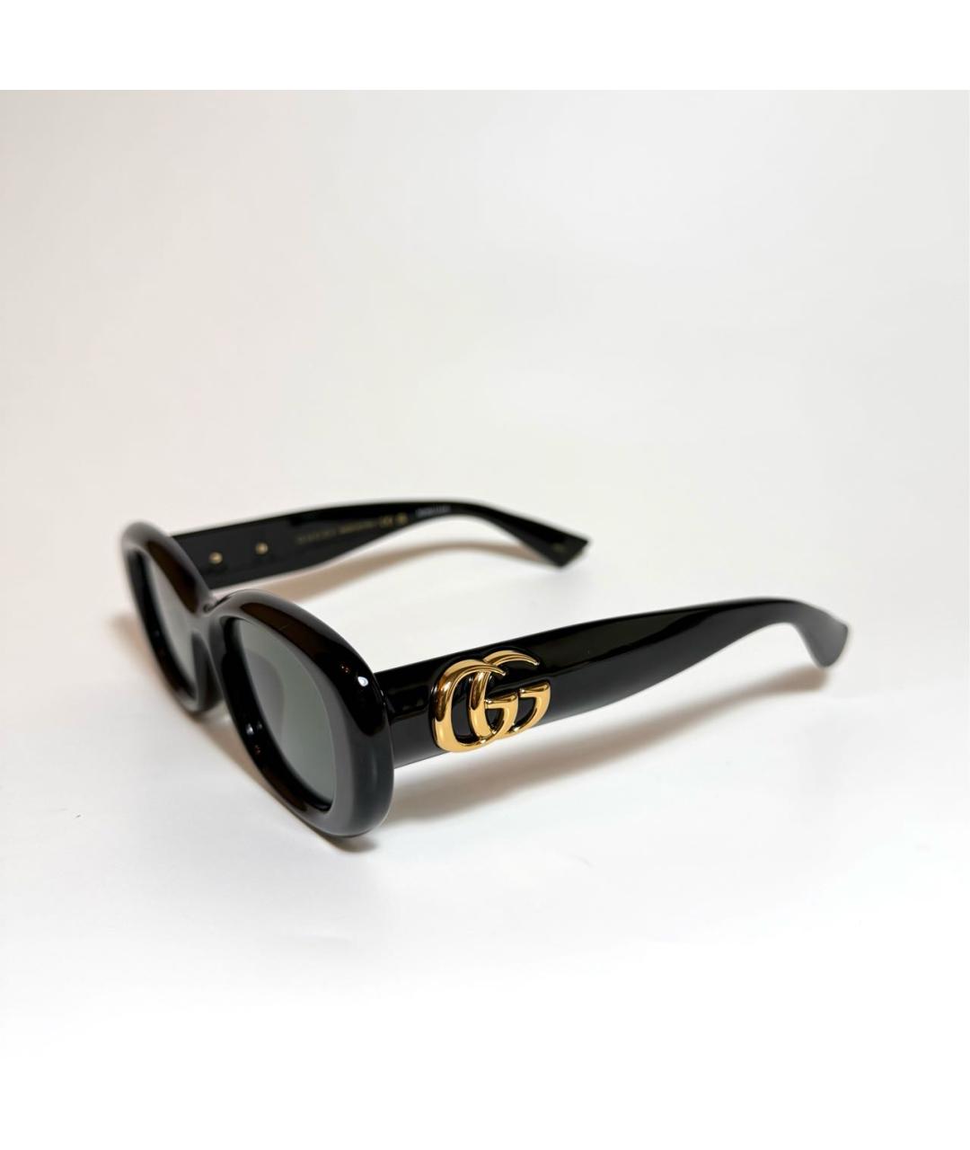 GUCCI Черные пластиковые солнцезащитные очки, фото 2