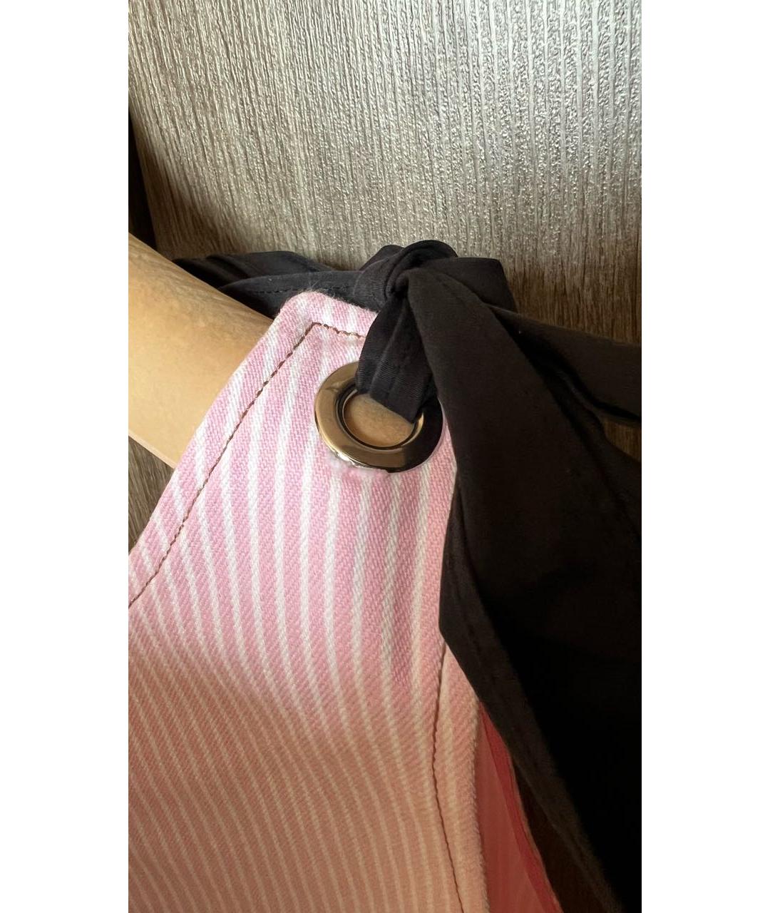 MIU MIU Розовое хлопковое повседневное платье, фото 3
