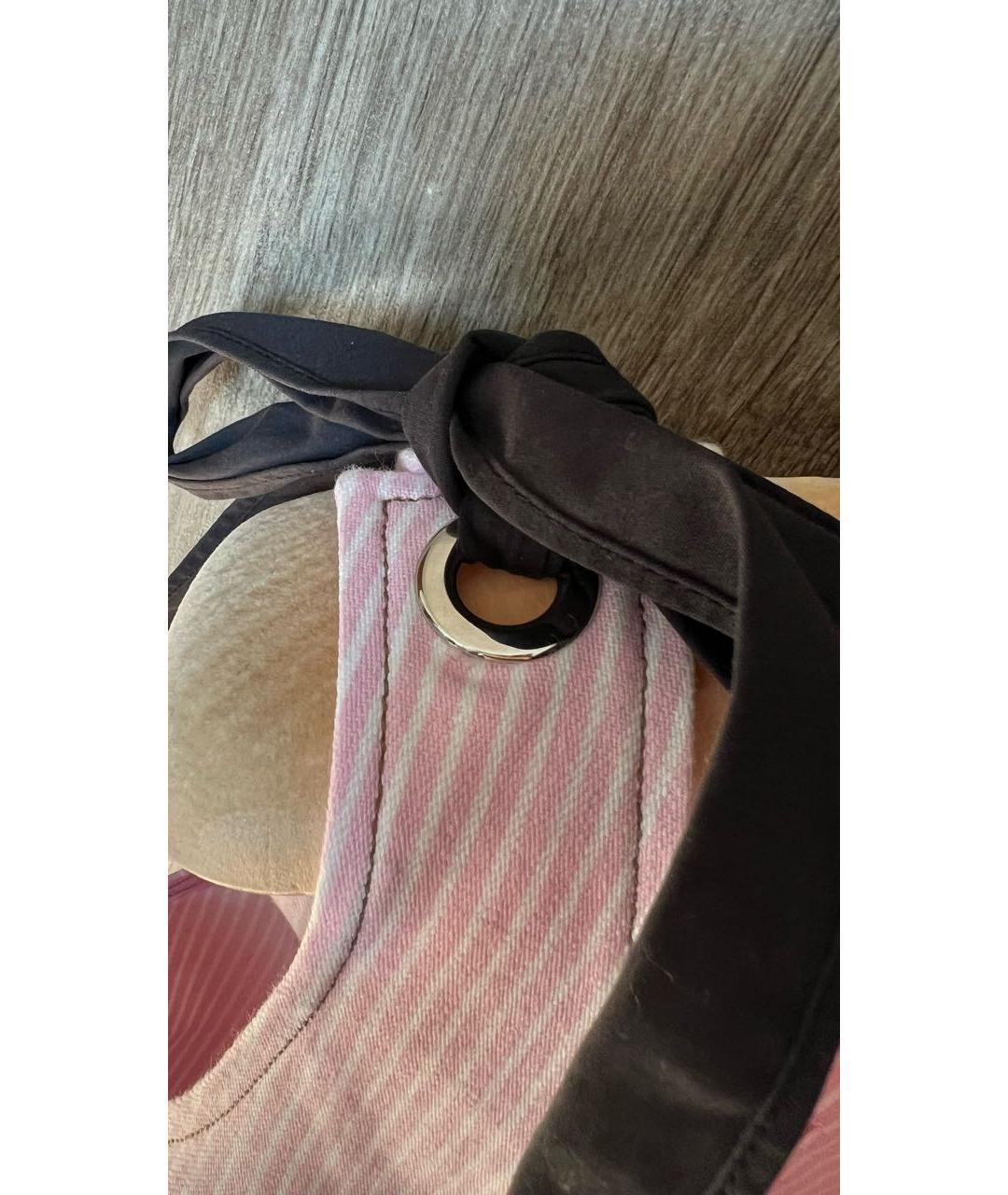MIU MIU Розовое хлопковое повседневное платье, фото 4
