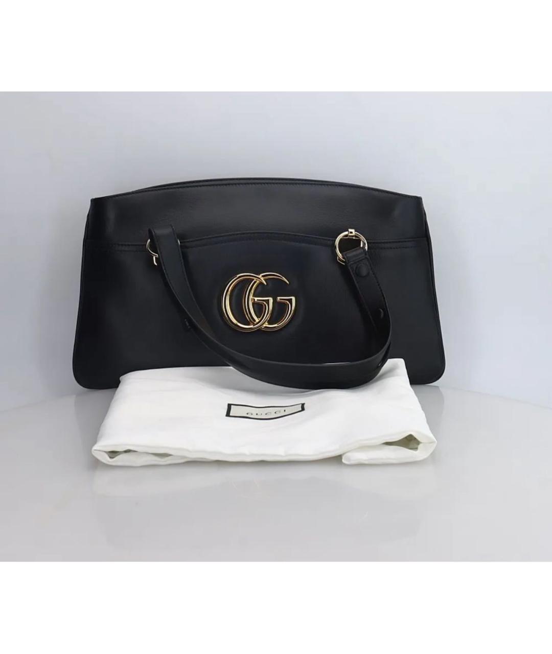 GUCCI Черная кожаная сумка через плечо, фото 3