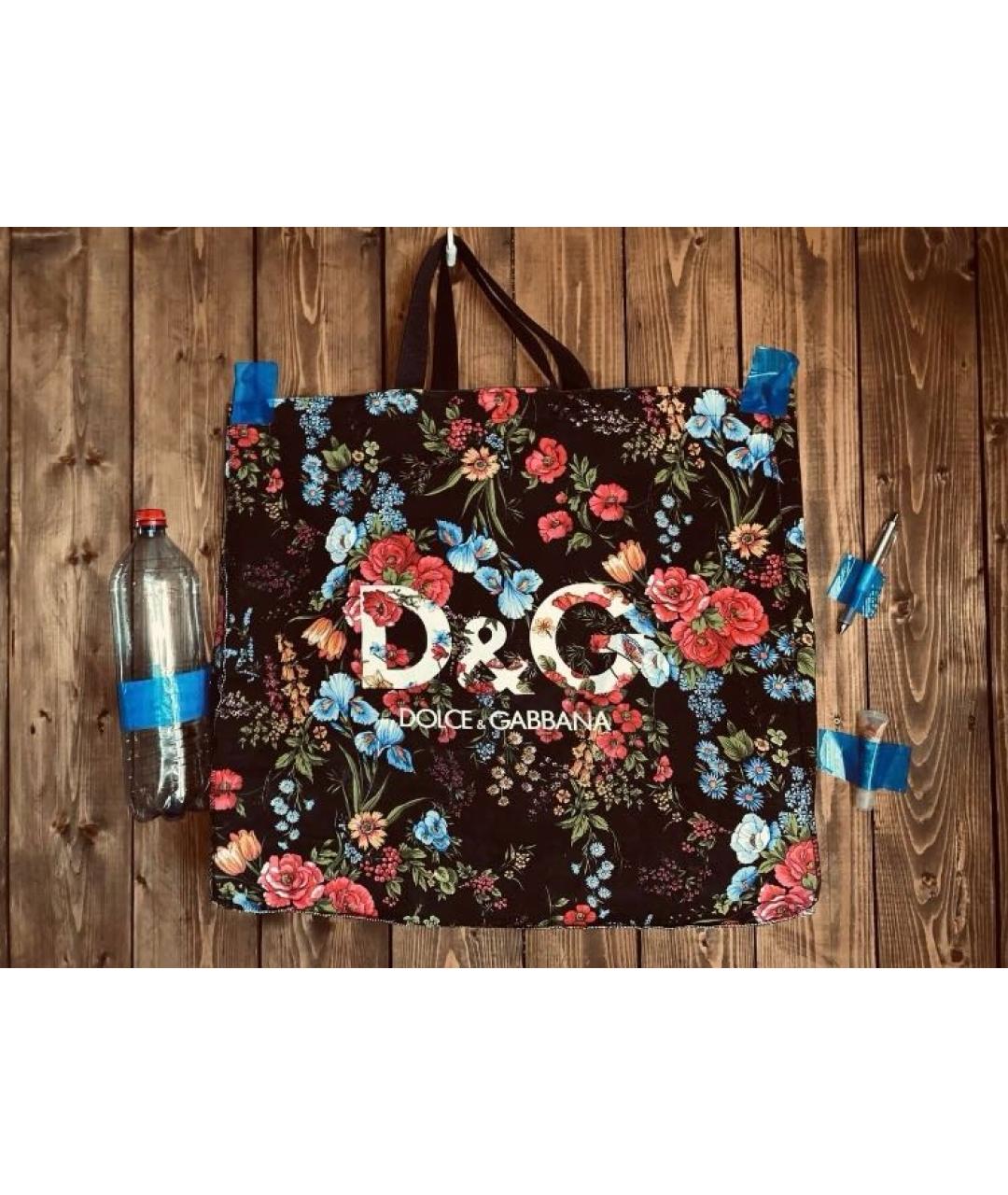 DOLCE&GABBANA Мульти хлопковая сумка тоут, фото 7