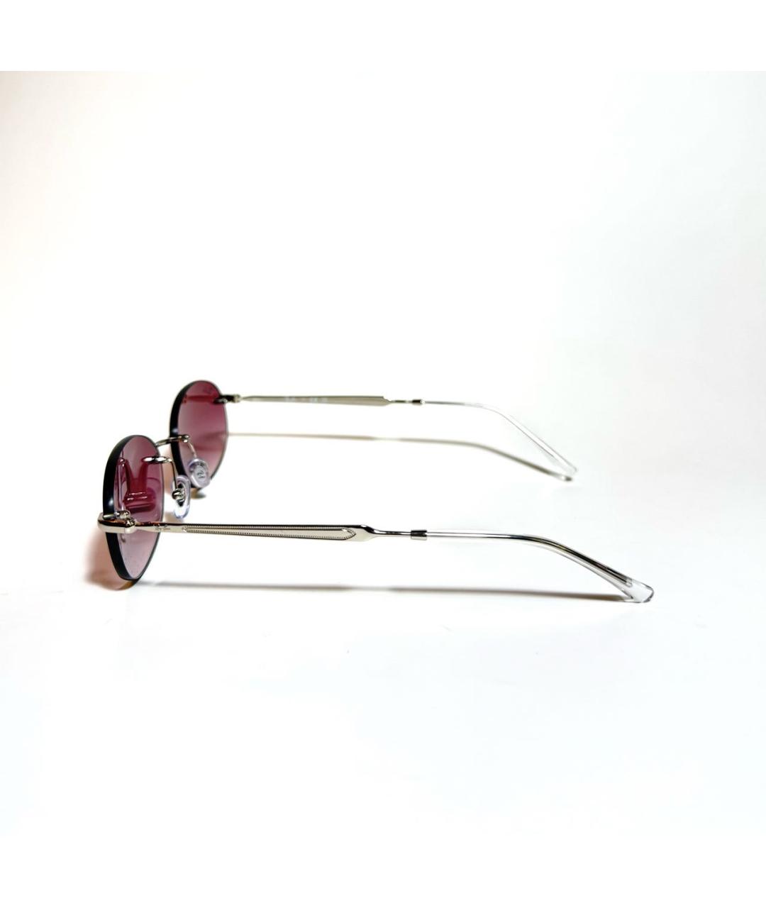 RAY BAN Бордовые металлические солнцезащитные очки, фото 3