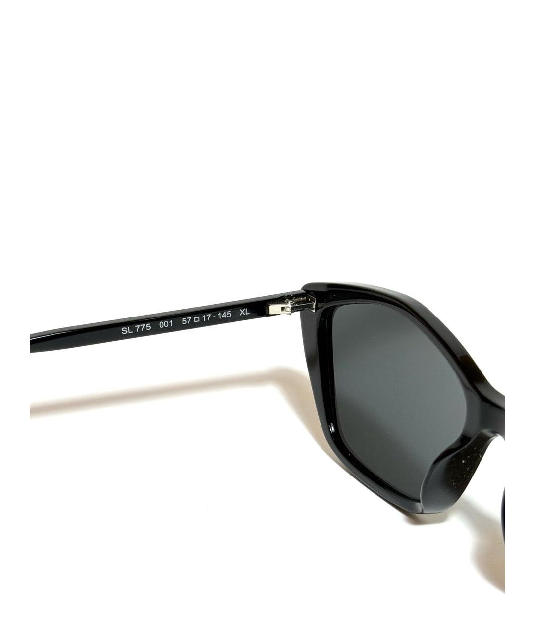 SAINT LAURENT Черные пластиковые солнцезащитные очки, фото 4