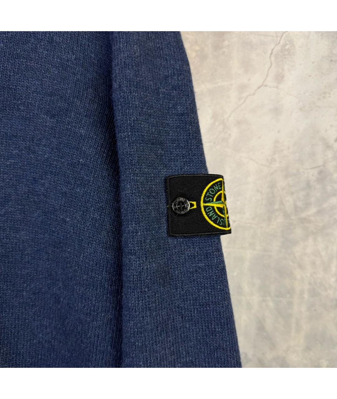 STONE ISLAND Темно-синий шерстяной джемпер / свитер, фото 7